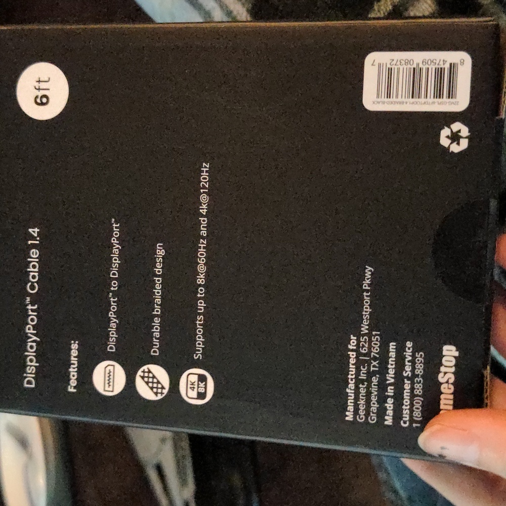 GameStop DisplayPort Cable 1.4 - Picture 2 of 2
